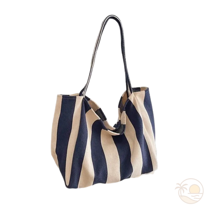 sac de plage en tissu bleu