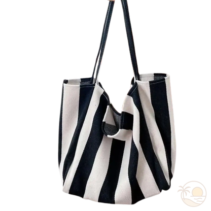 sac de plage en tissu noir