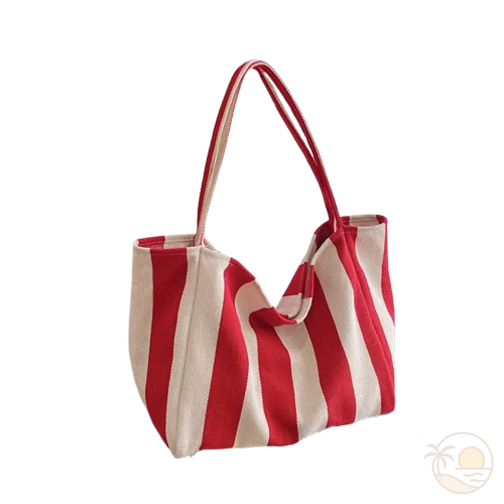 sac de plage en tissu rouge