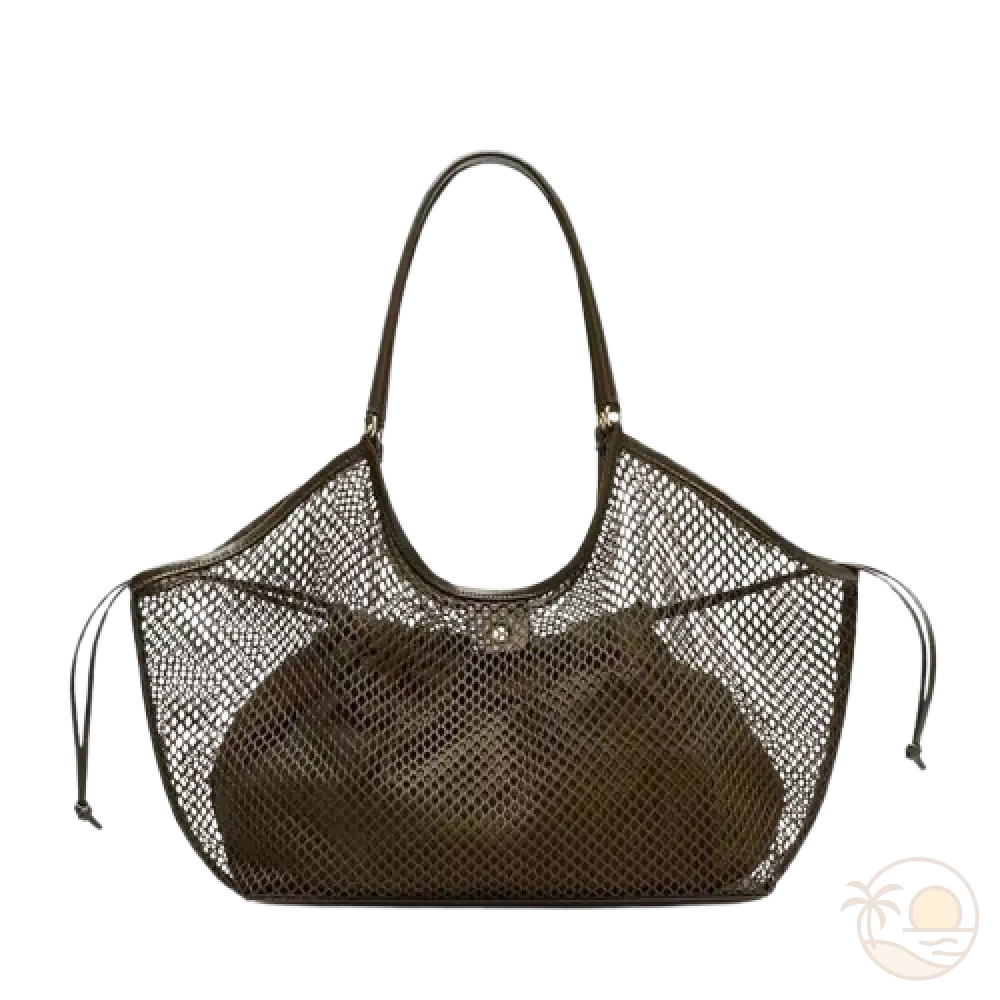 sac de plage en toile marron