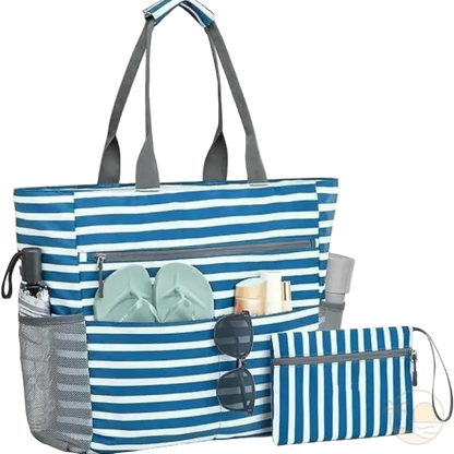 sac de plage impermeable bleu