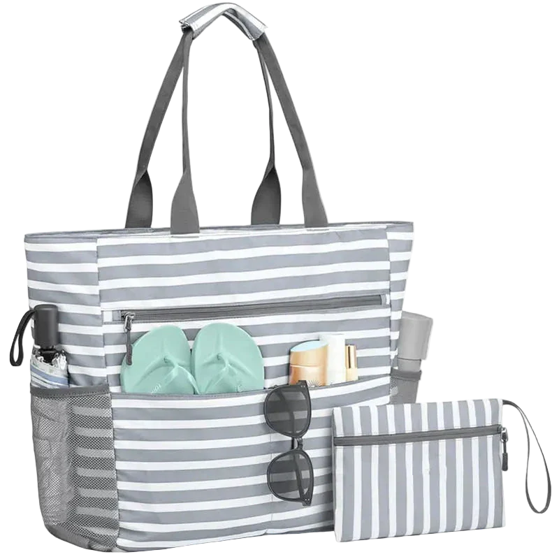 sac de plage impermeable gris