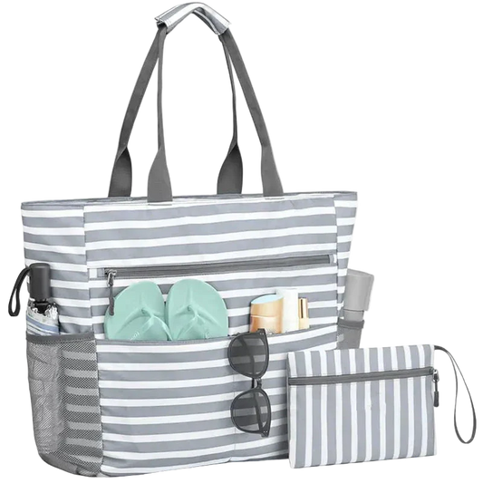 sac de plage impermeable gris