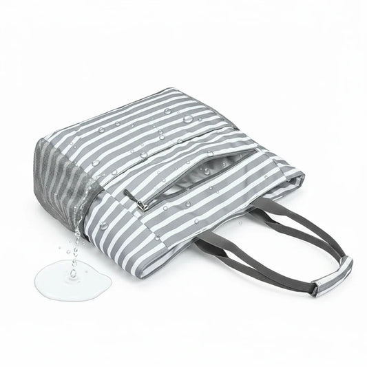 sac de plage impermeable gris eau