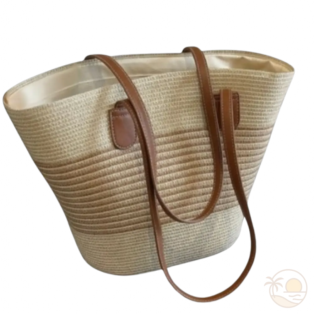 sac de plage paille beige 1