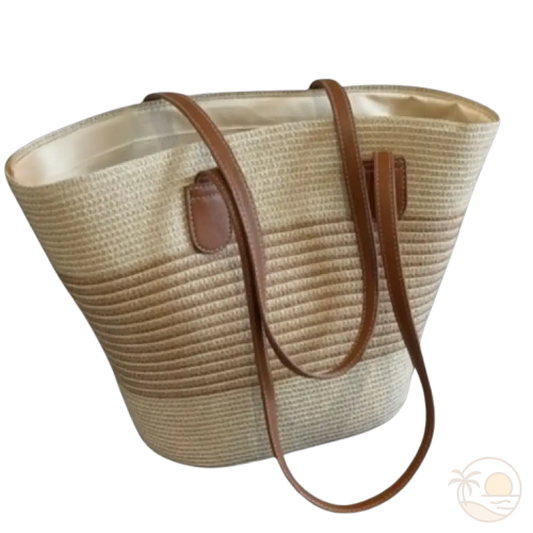 sac de plage paille beige 1