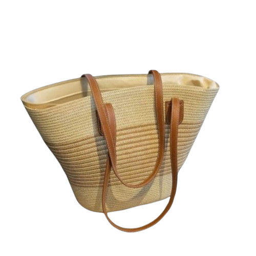 sac de plage paille beige 2