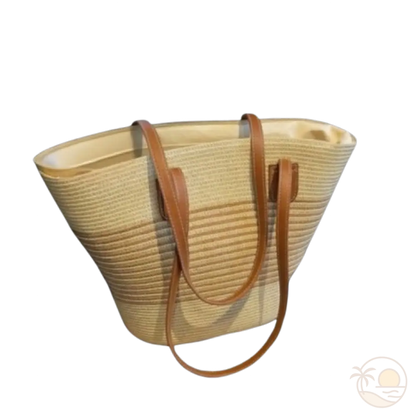 sac de plage paille beige 2