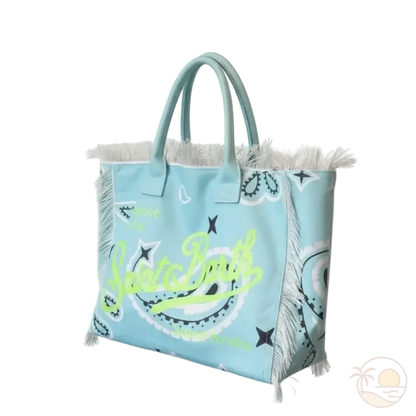 sac de plage saint barth bleu turquoise