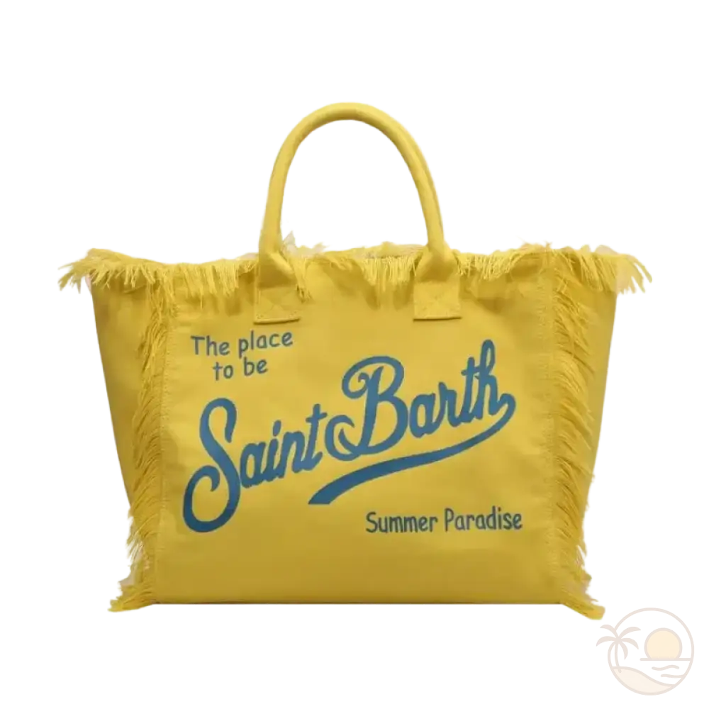 sac de plage saint barth jaune