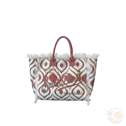 sac de plage saint barth marron