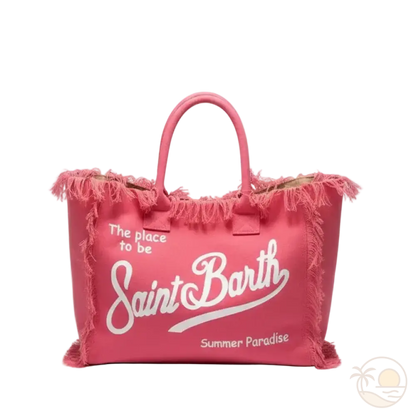 sac de plage saint barth rose