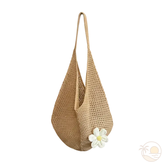 sac de plage tissu beige