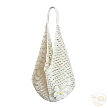 sac de plage tissu blanc