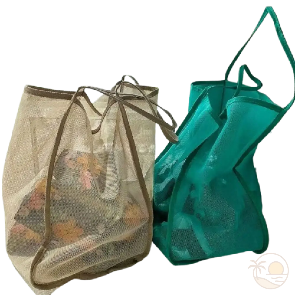 sac de plage xxl beige vert