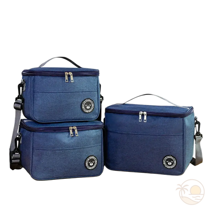 sac isotherme bleu marine petit moyen grand