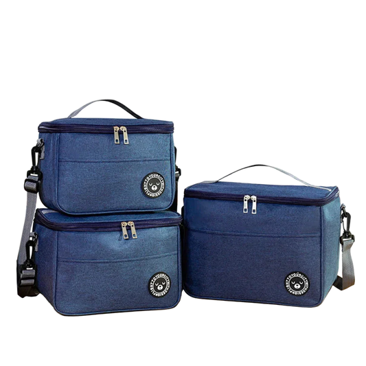 sac isotherme bleu marine petit moyen grand