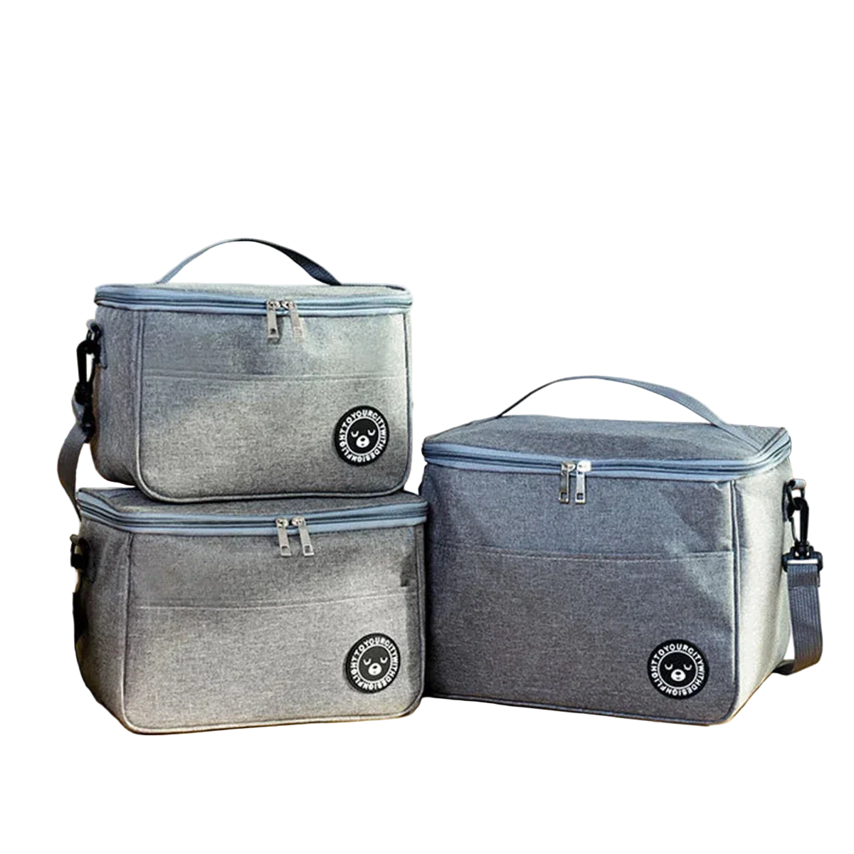 sac isotherme gris petit moyen grand