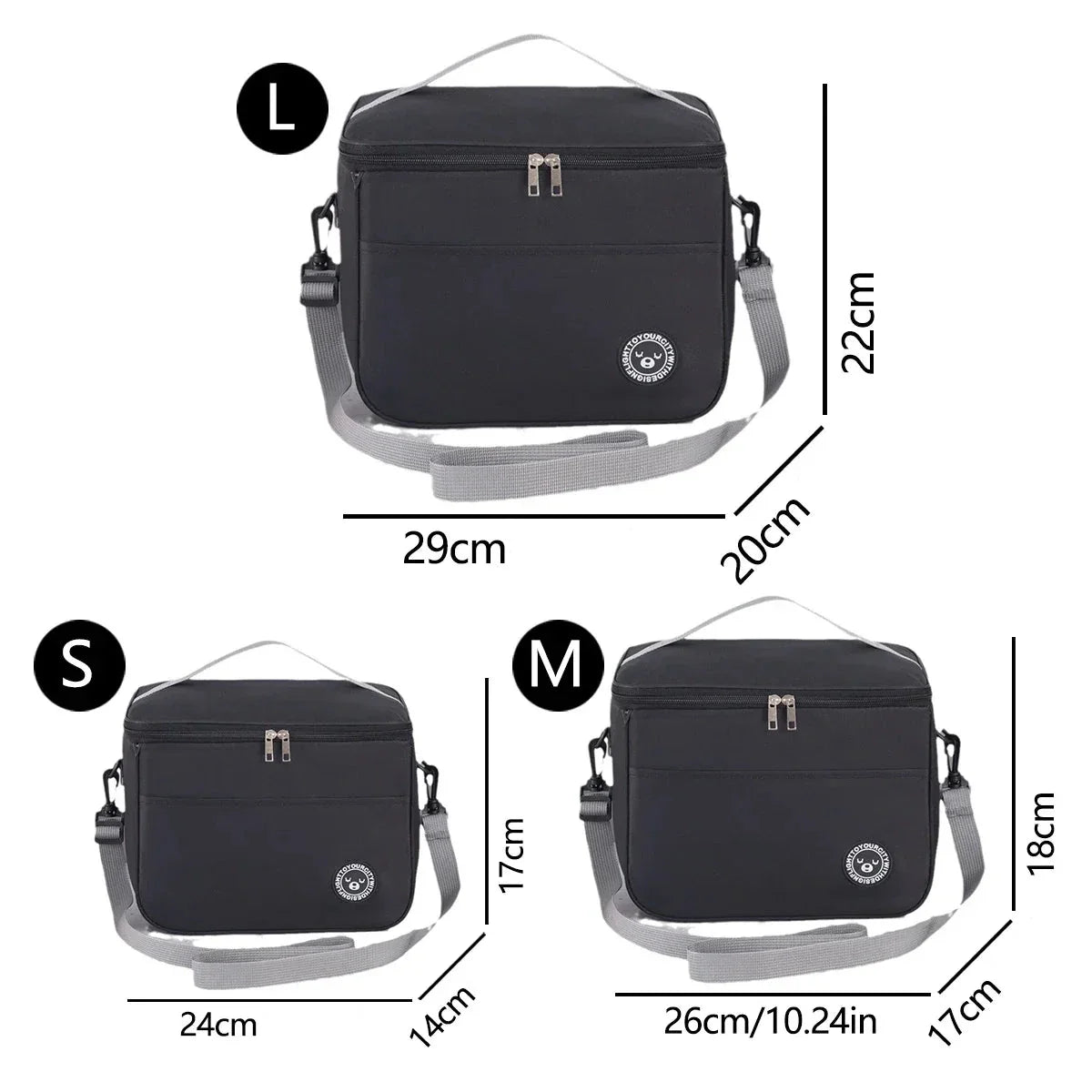 sac isotherme noir petit moyen grand dimensions