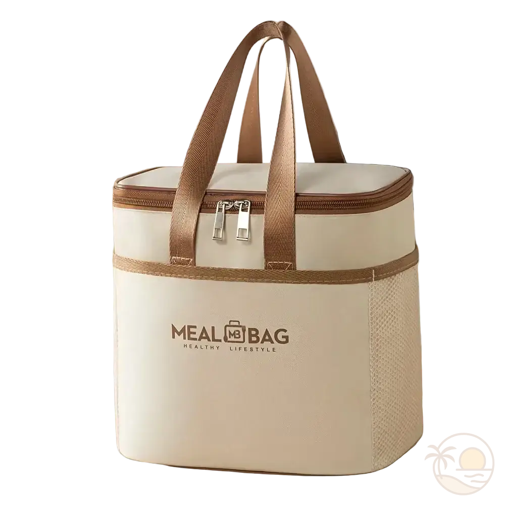 sac isotherme repas beige grande capacite