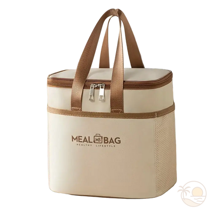 sac isotherme repas beige grande capacite