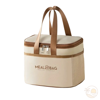 sac isotherme repas beige moyenne capacite
