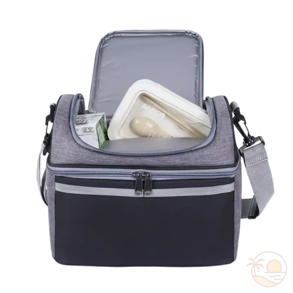 sac repas isotherme noir ouvert