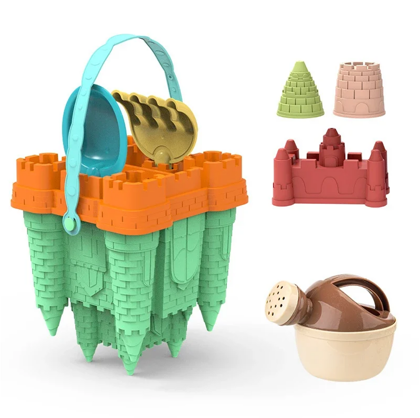 seau de plage chateau vert