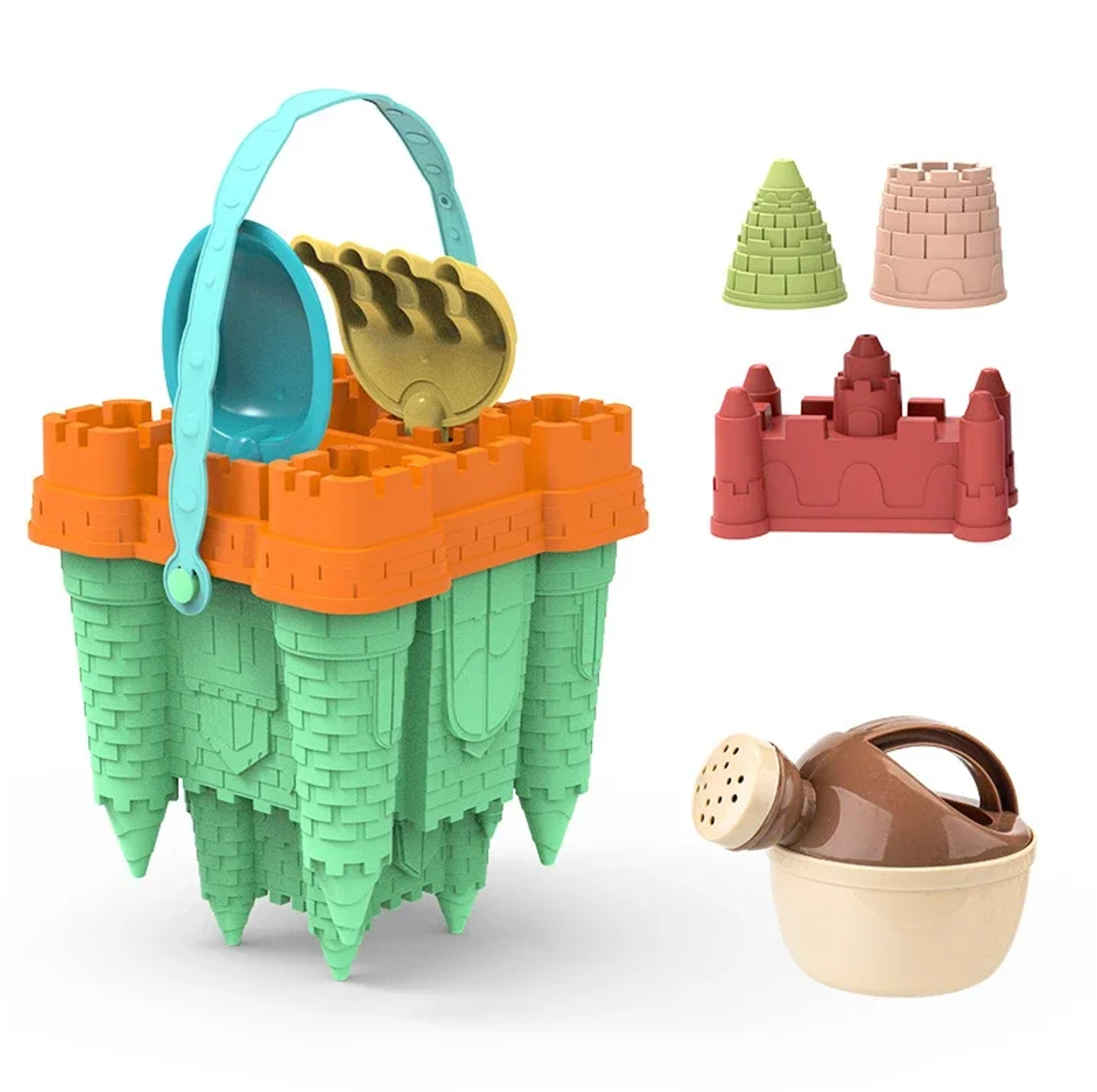 seau de plage chateau vert
