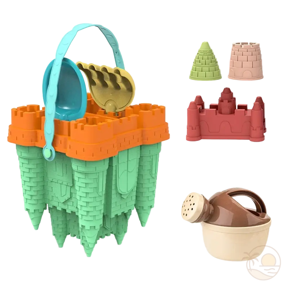 seau de plage chateau vert