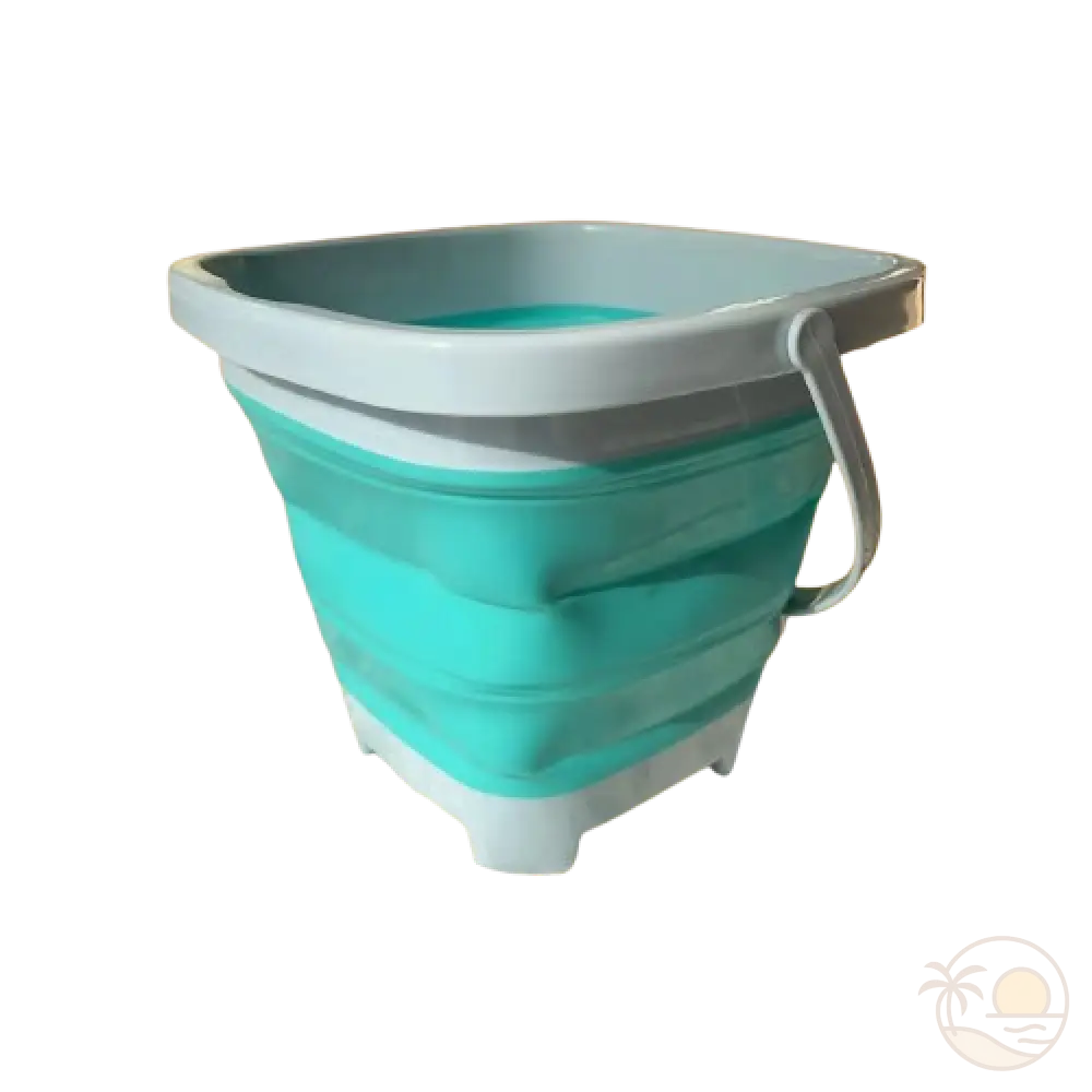 seau de plage pliable bleu
