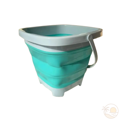 seau de plage pliable bleu