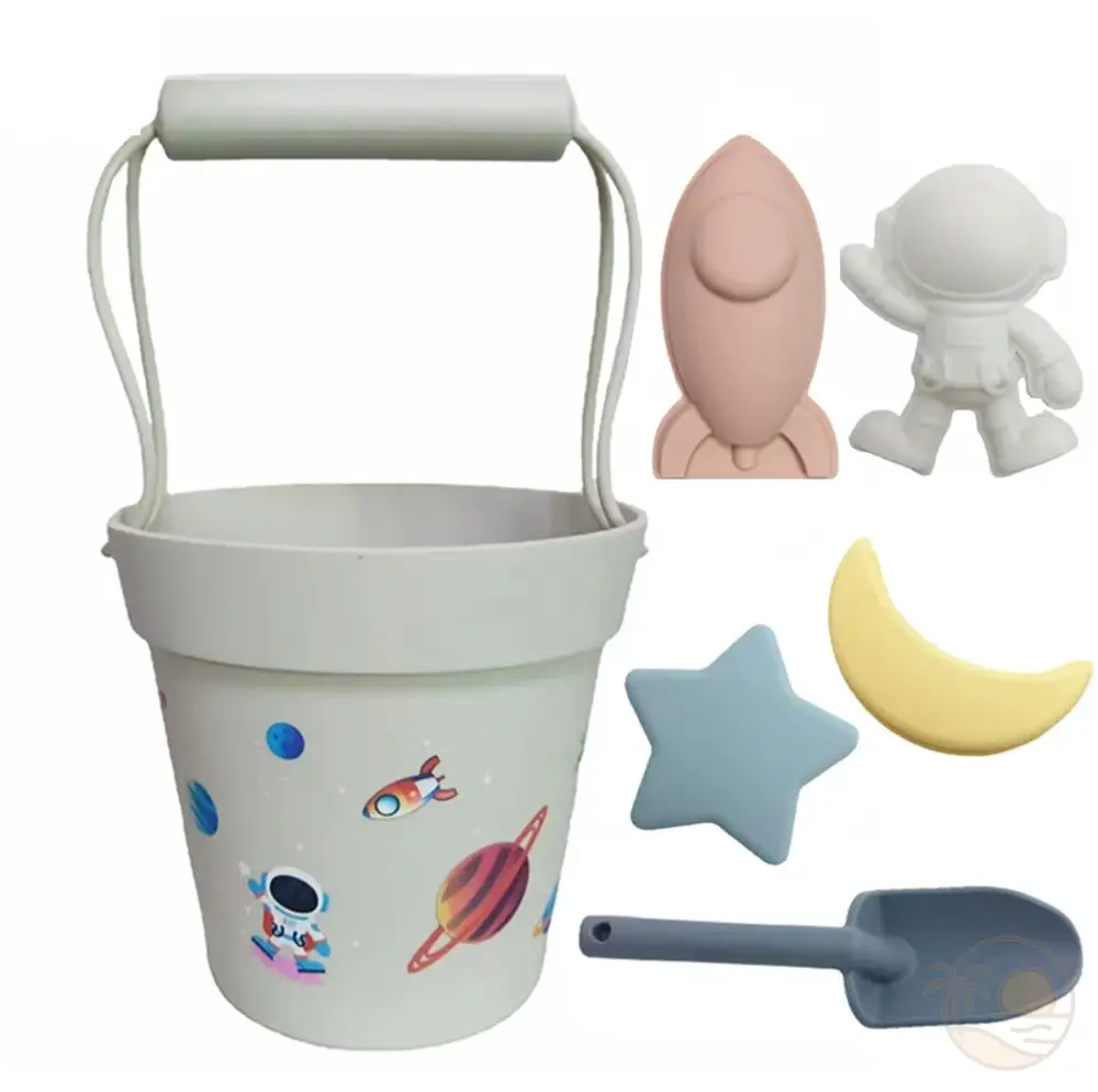 seau pelle plage espace blanc