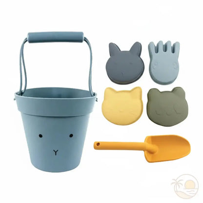 seau pelle plage tete ourson