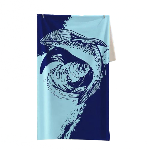 serviette de plage anti sable baleine bleue