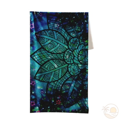 serviette de plage anti sable feuilles etoiles