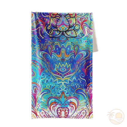 serviette de plage anti sable lotus psychedelique