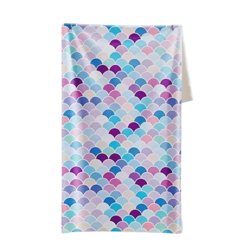 serviette de plage anti sable pois multicolores