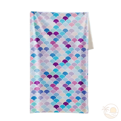 serviette de plage anti sable pois multicolores