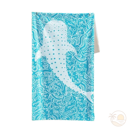 serviette de plage anti sable requin baleine