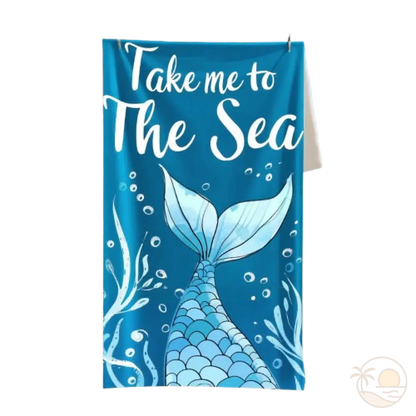 serviette de plage anti sable take me to the sea