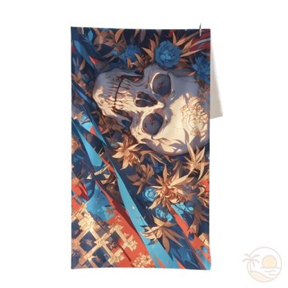 serviette de plage anti sable tete de mort