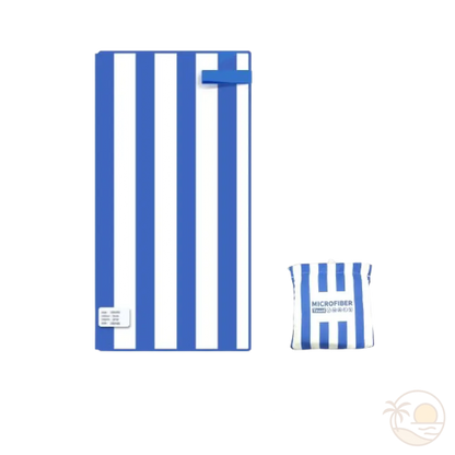 serviette de plage bleu