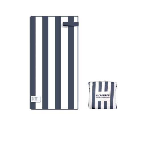 serviette de plage bleu marine