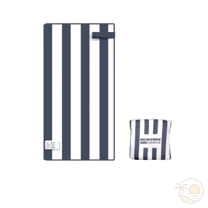 serviette de plage bleu marine