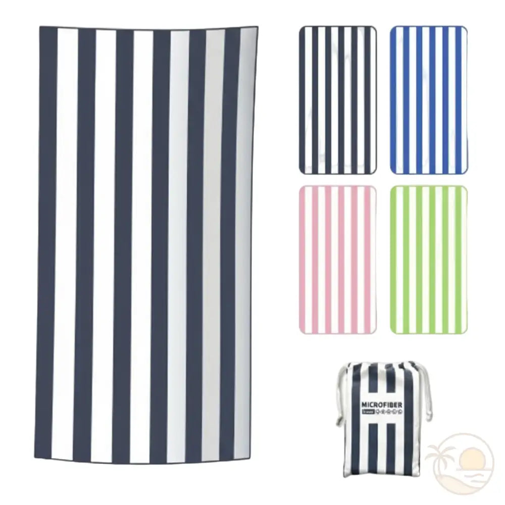 serviette de plage bleu rose vert bleu marine sac