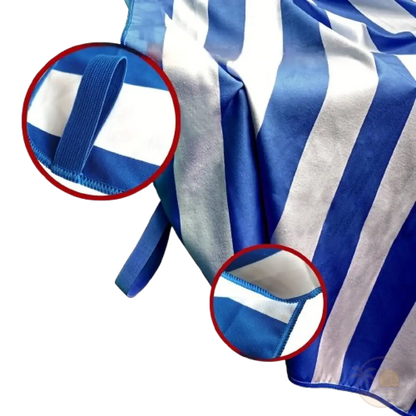 serviette de plage bleu zoom tissu