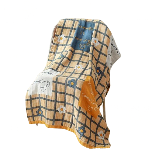 serviette de plage en coton carreaux