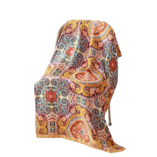 serviette de plage en coton patchwork vintage