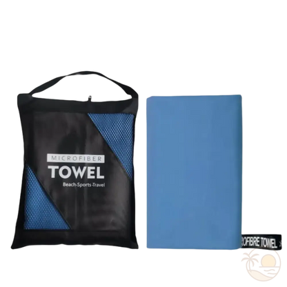 serviette de plage en microfibre bleu ciel